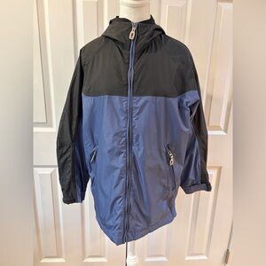 REI Elements Lavender/Gray Windbreaker/Rain Jacket With Adjustable Hood Size S